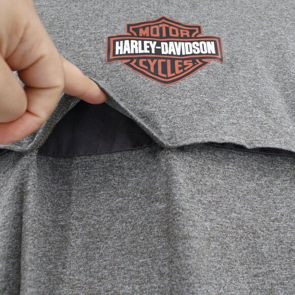 Harley Davidson sweatshirt Men's 5XL Performance Long Sleeve Heather Gray vented - Picture 8 of 12